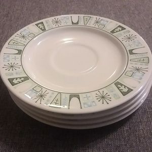 Vintage! Four TAYLORSTONE "Cathay" Cup Saucers